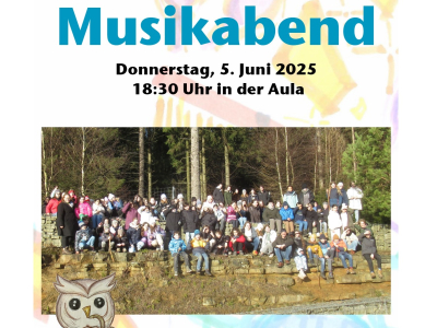 Einladung zum Schulkonzert am Donnerstag, dem 05. Juni 2025